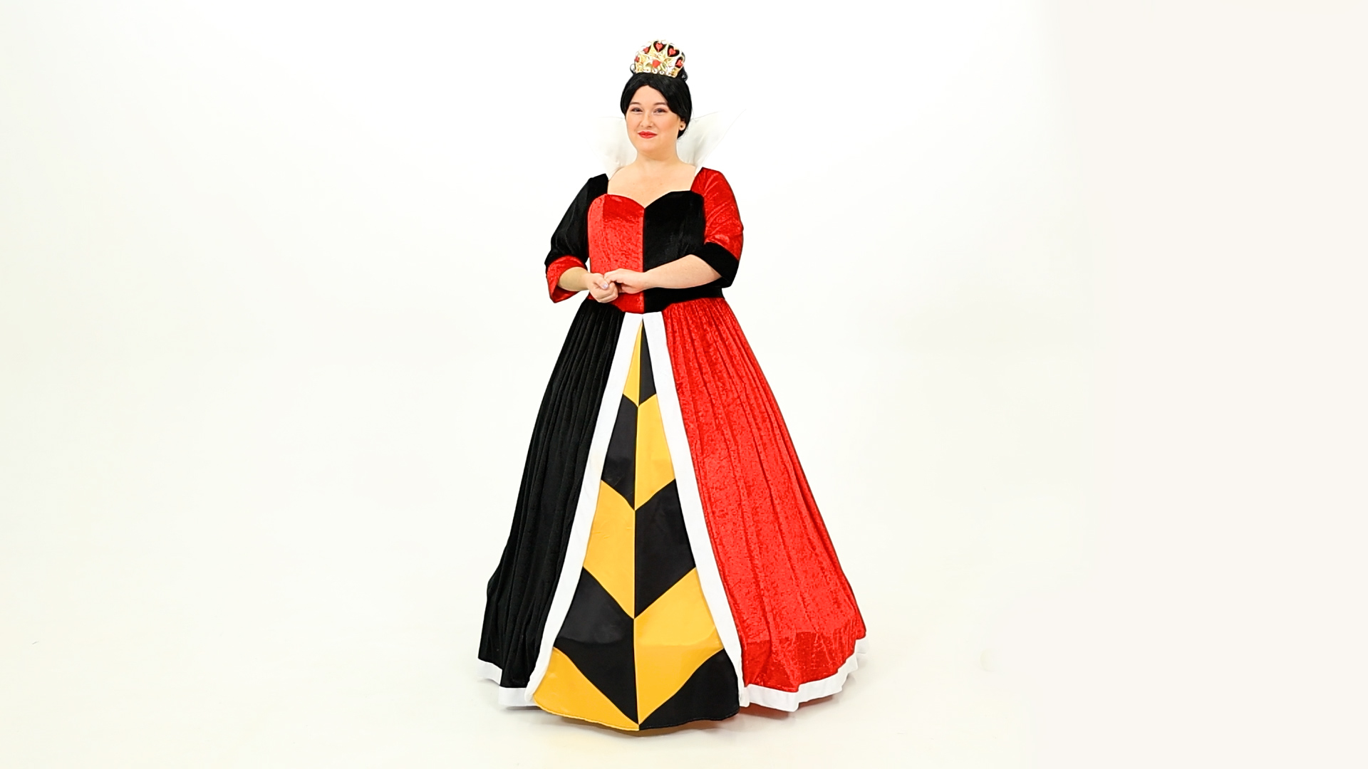 FUN4846PL Women's Plus Size Deluxe Disney Queen of Hearts Costume Dress